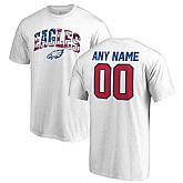 Men's Customized Philadelphia Eagles NFL Pro Line by Fanatics Branded Any Name & Number Banner Wave T-Shirt White,baseball caps,new era cap wholesale,wholesale hats